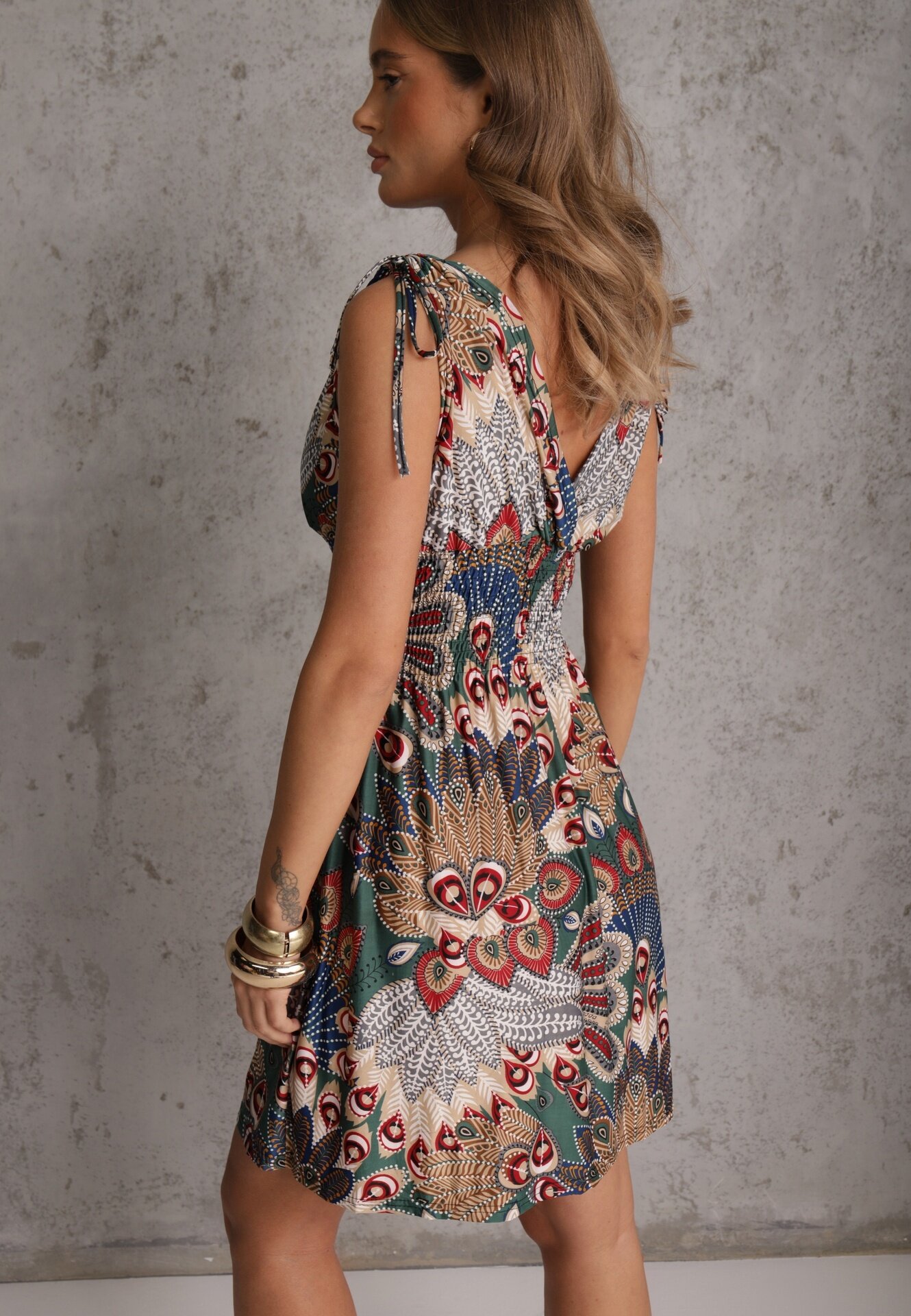 cflo Rochie Verde Phoebothoe