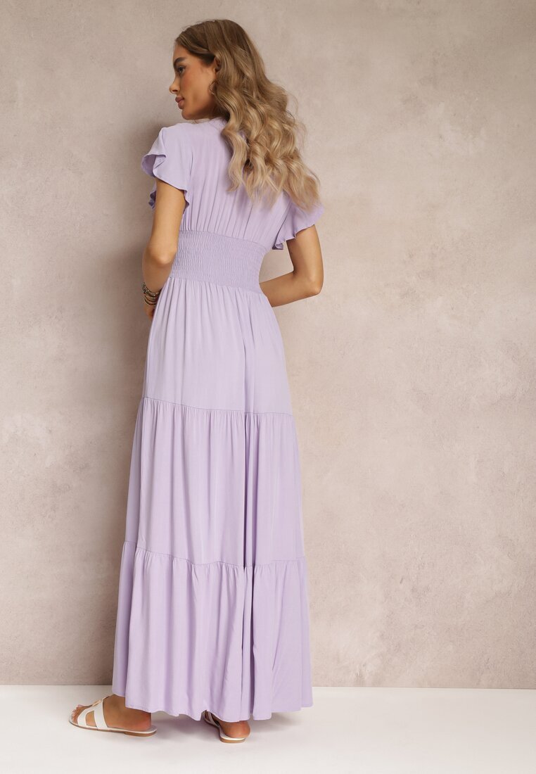 cflo Rochie Violet din Viscoză Lobsy