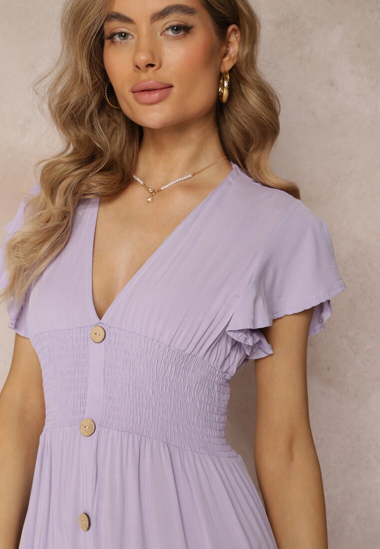 cflo Rochie Violet din Viscoză Lobsy