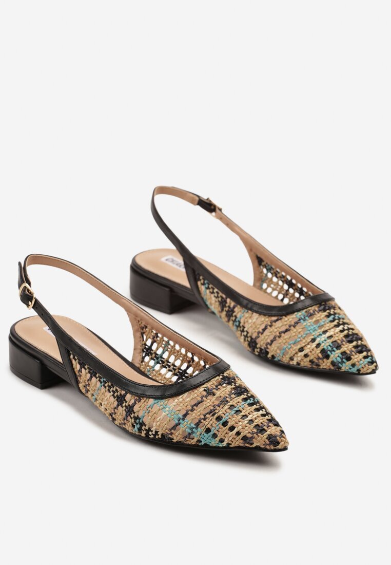 chiara foscari Sandale Croșetate Negre Slingback Odirissea