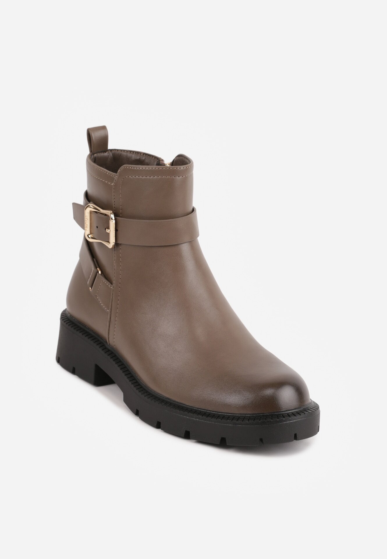 ciaodeo Botine cu barete decorative și catarame metalice Cerelle Gri