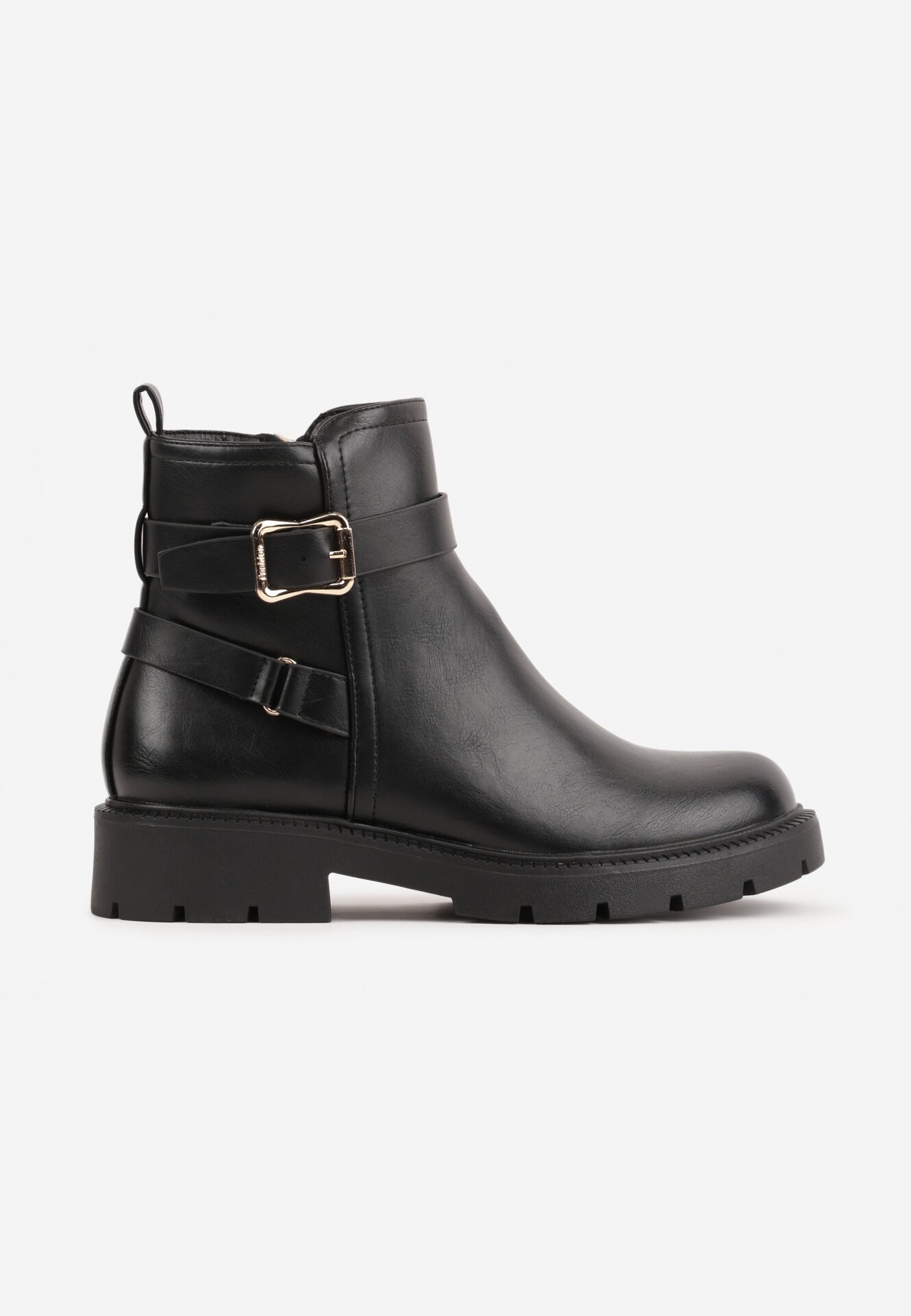 ciaodeo Botine cu barete decorative și catarame metalice Cerelle Negre