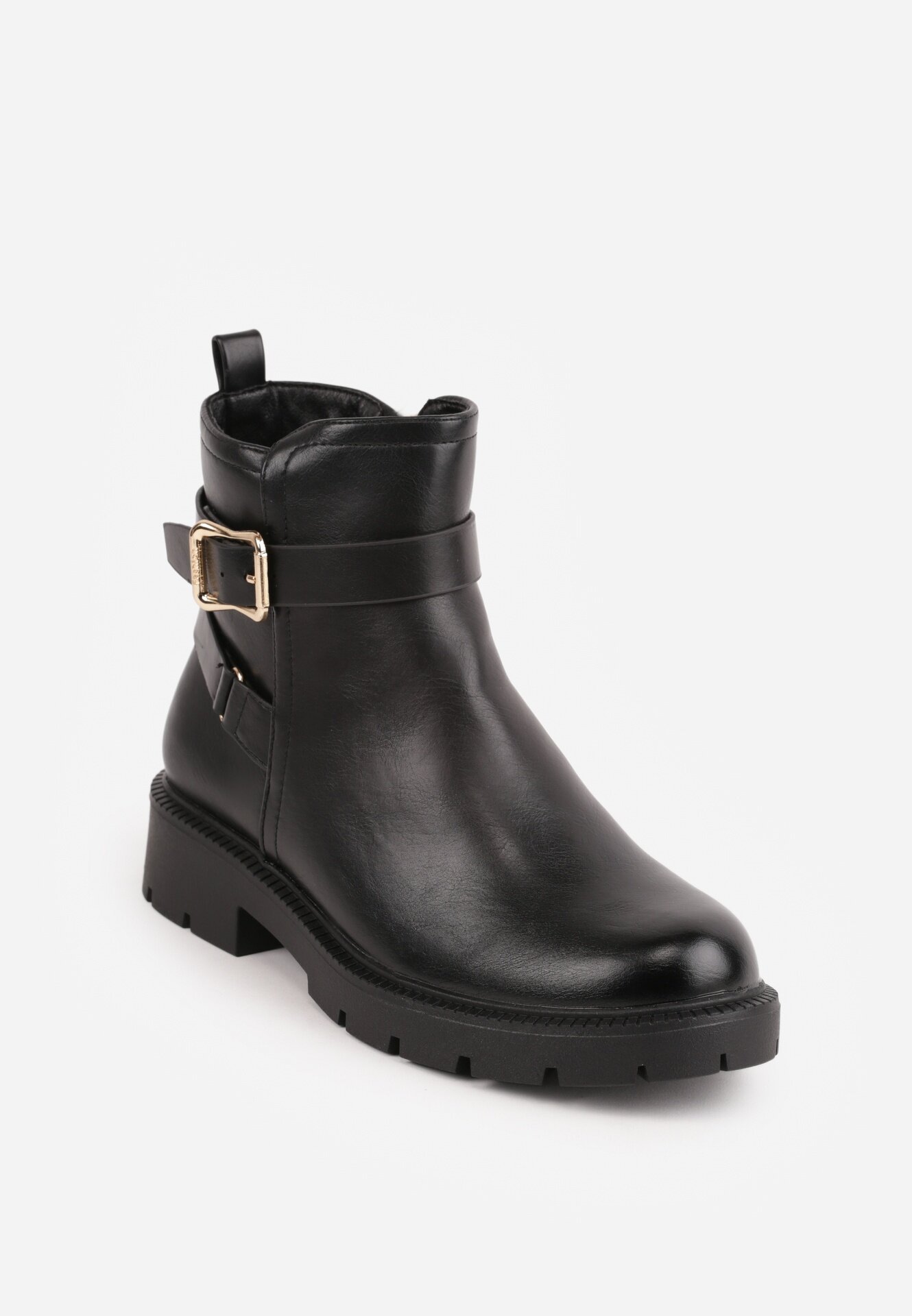 ciaodeo Botine cu barete decorative și catarame metalice Cerelle Negre
