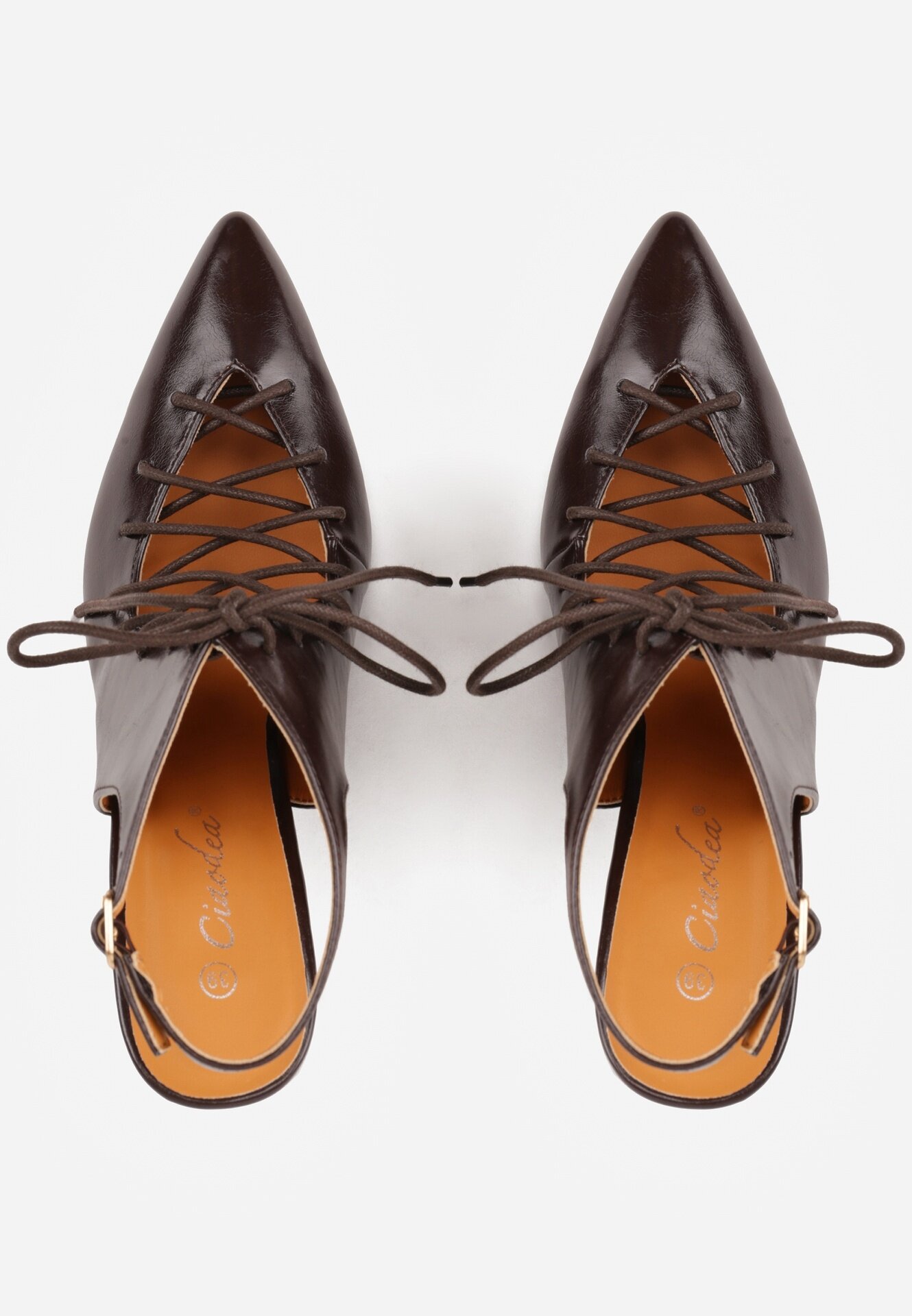 ciaodeo Pantofi cu toc slingback cu tip cravată Angellta Maro