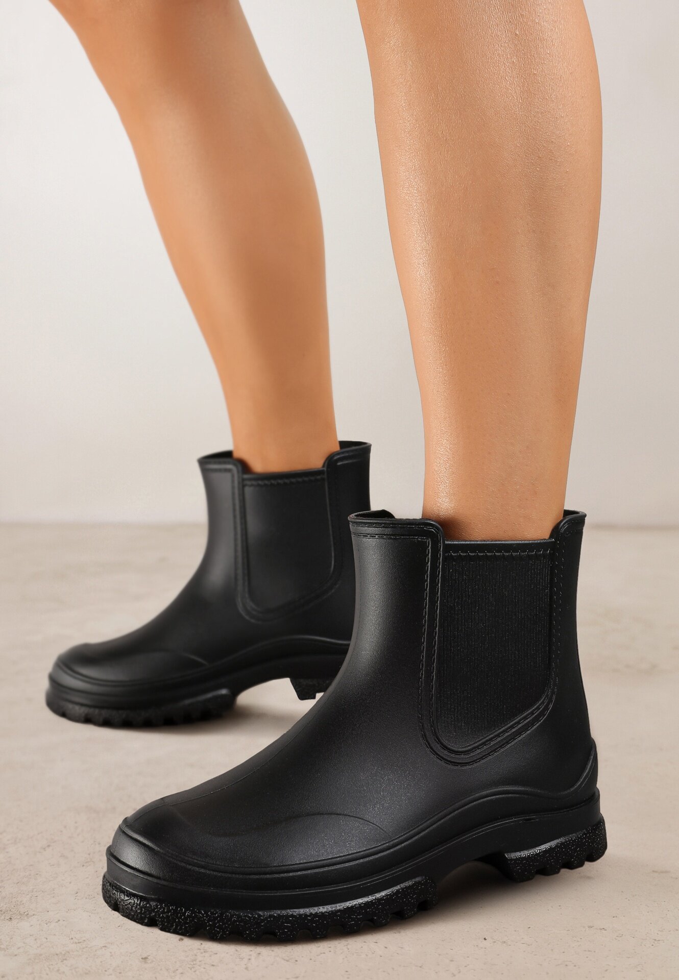  Cizme de cauciuc Slip-on Negre Scurte Urvia