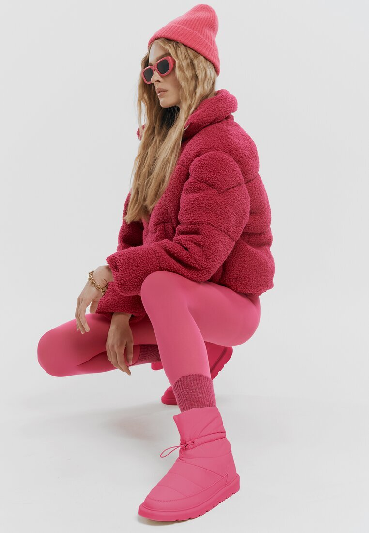  Cizme de zăpadă Fuchsia Matlasate cu șnur Eraris