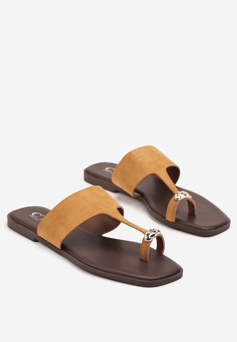 c'm paris Papuci flip-flop Maro deschis Decorați cu aplicație elegantă Tanaria