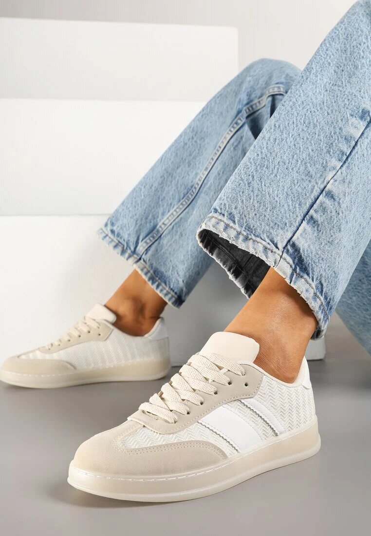 c'm paris Sneakers Bej Teniși Decorați cu Benzi Amodira