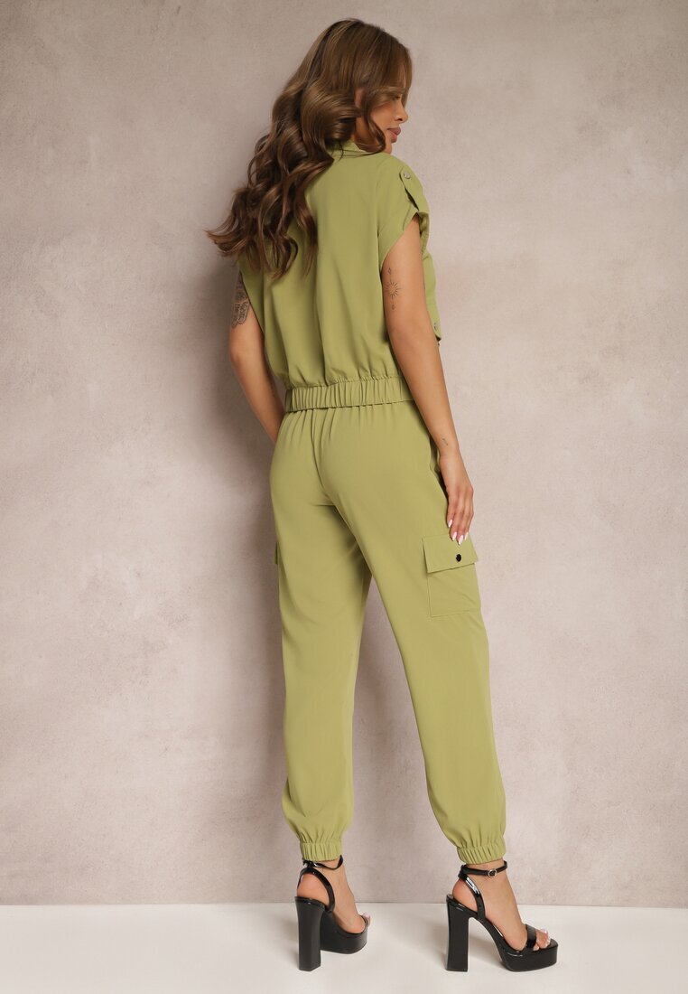  Compleu din 2 piese cu Bluză și Pantaloni Verde închis Ezrala