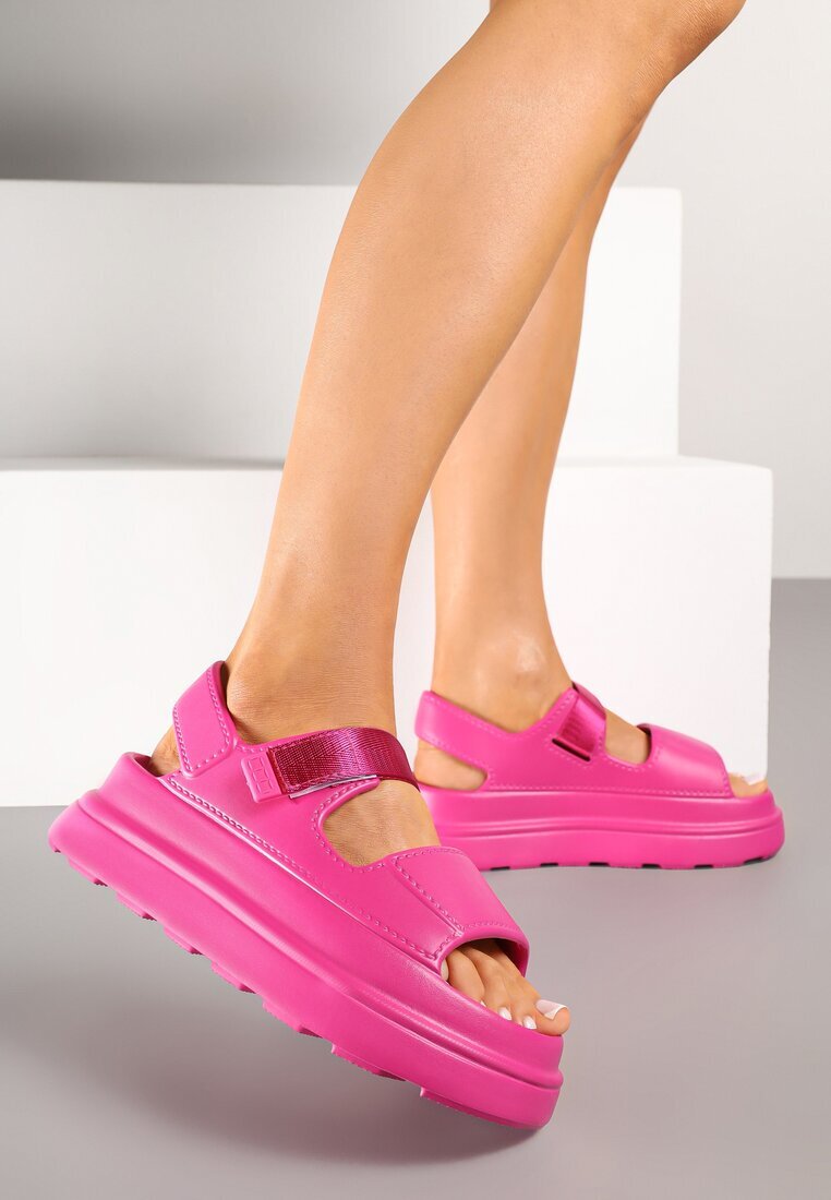 damerose Sandale Fucsia Chunky din Spumă cu Platformă cu Scai Oballia