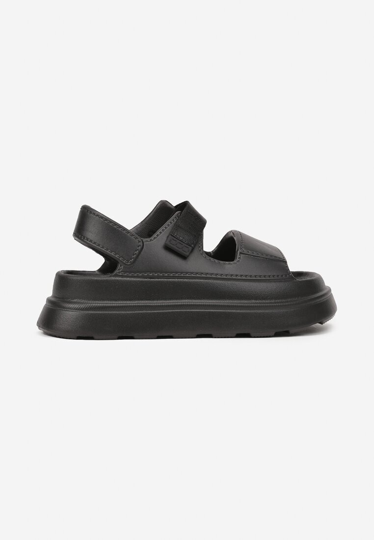 damerose Sandale Negre Chunky din Spumă cu Platformă cu scai Oballia