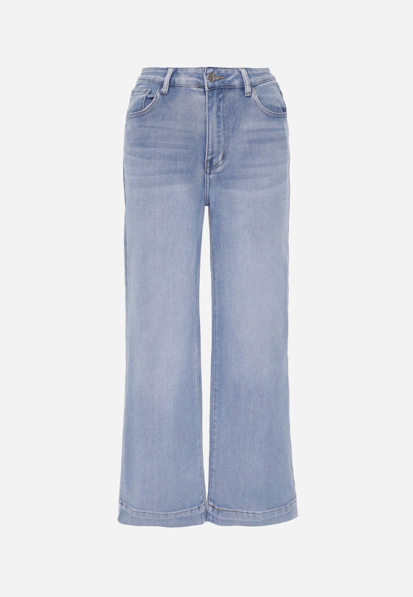 daysie Blugi Albastre High Waist Wide Leg din Bumbac Grynola
