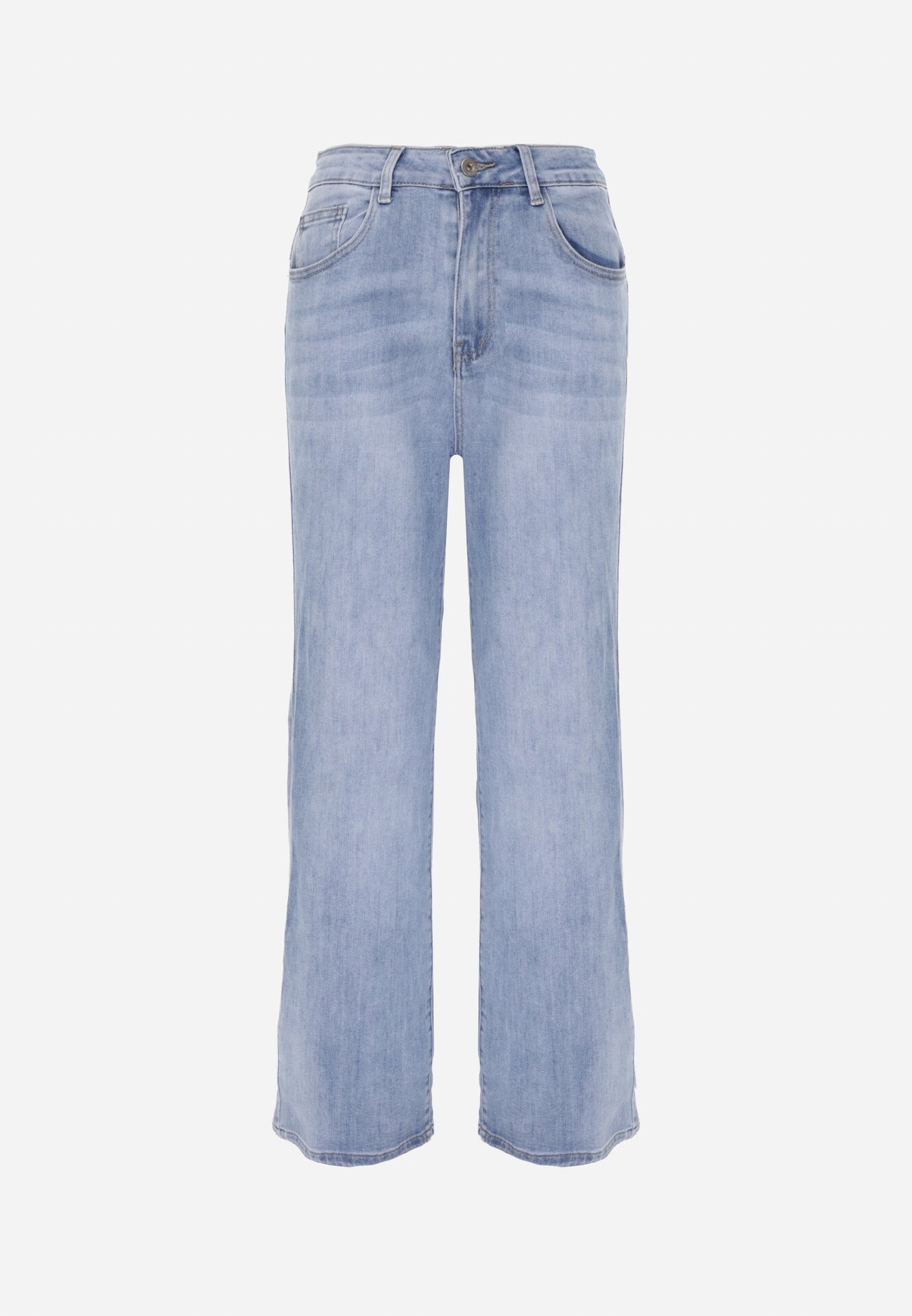 daysie Blugi Albaștri Din bumbac High Waist Wide Leg Cariloth