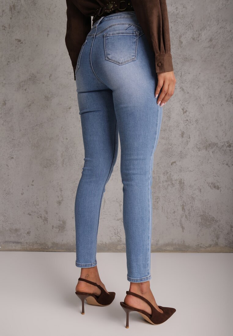 daysie Blugi Albastri Skinny cu Bumbac Push-Up Erilessa