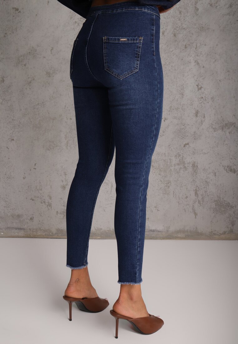 daysie Blugi Bleumarin Skinny High Waist Vivizo