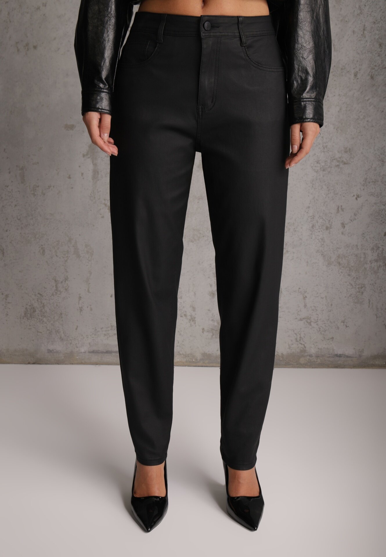 daysie Blugi Mom Fit Basic cu buzunare Adresa Negri
