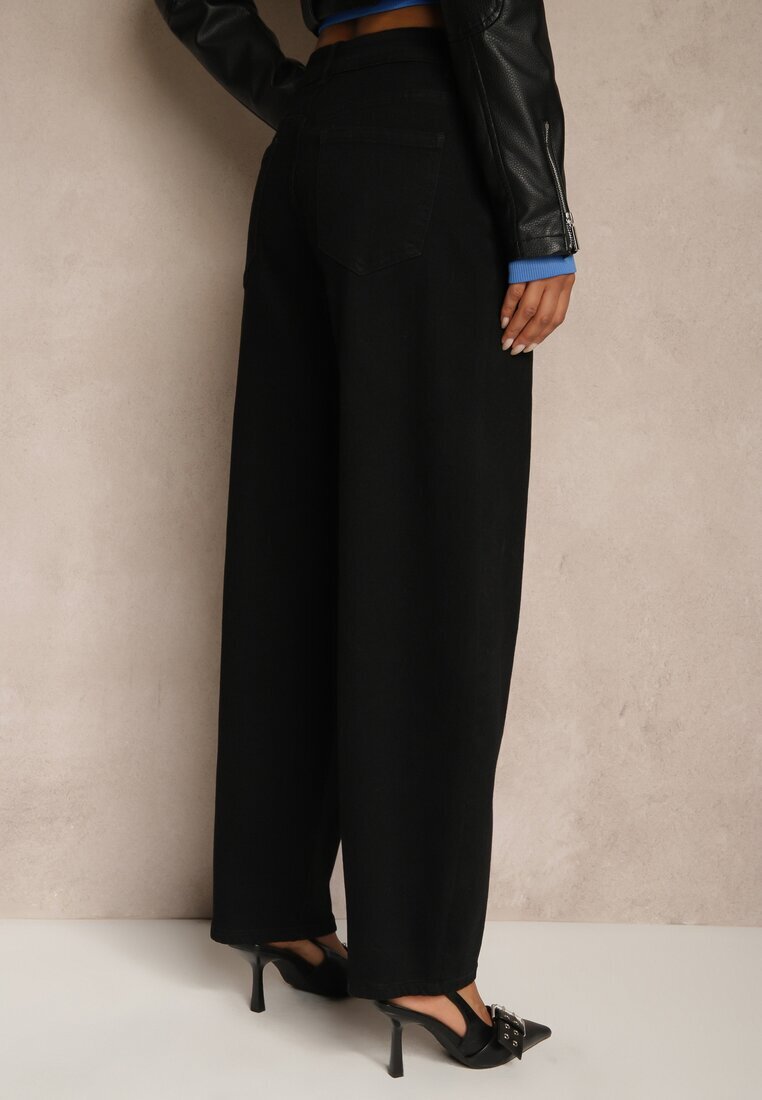 daysie Blugi Negri Slouchy Regular Waist Fesarina