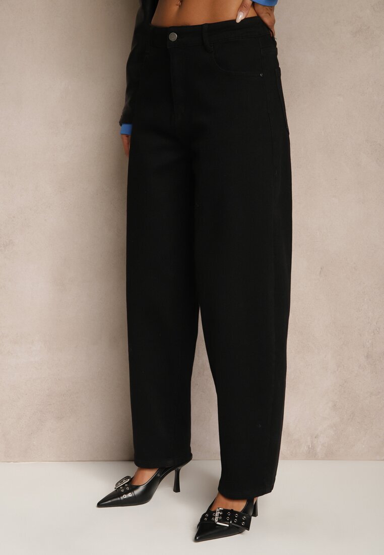 daysie Blugi Negri Slouchy Regular Waist Fesarina
