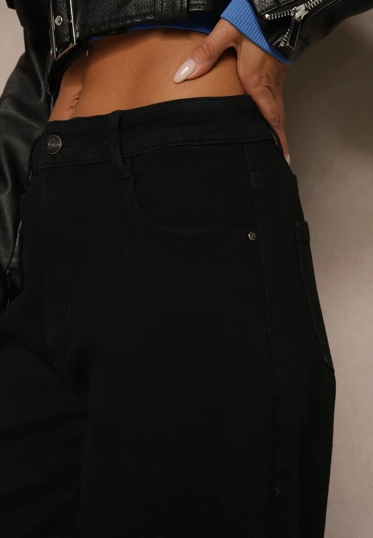 daysie Blugi Negri Slouchy Regular Waist Fesarina