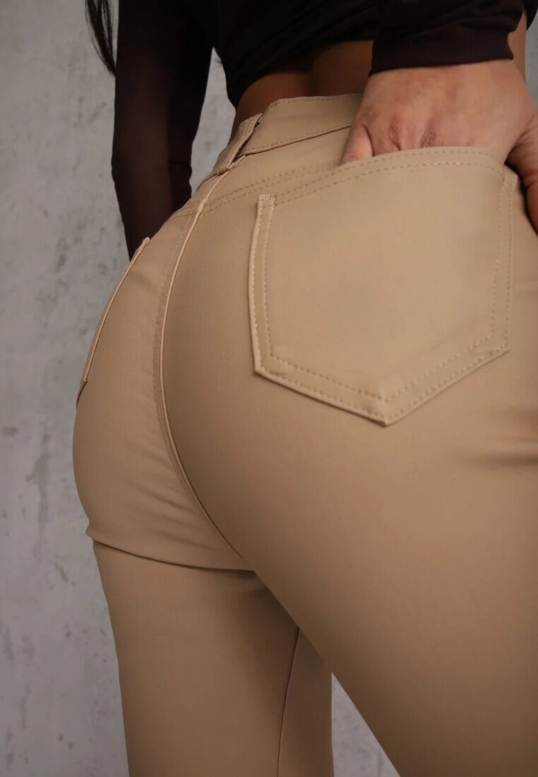 daysie Pantaloni Bej Casual Skinny cu croială modelatoare Elovi