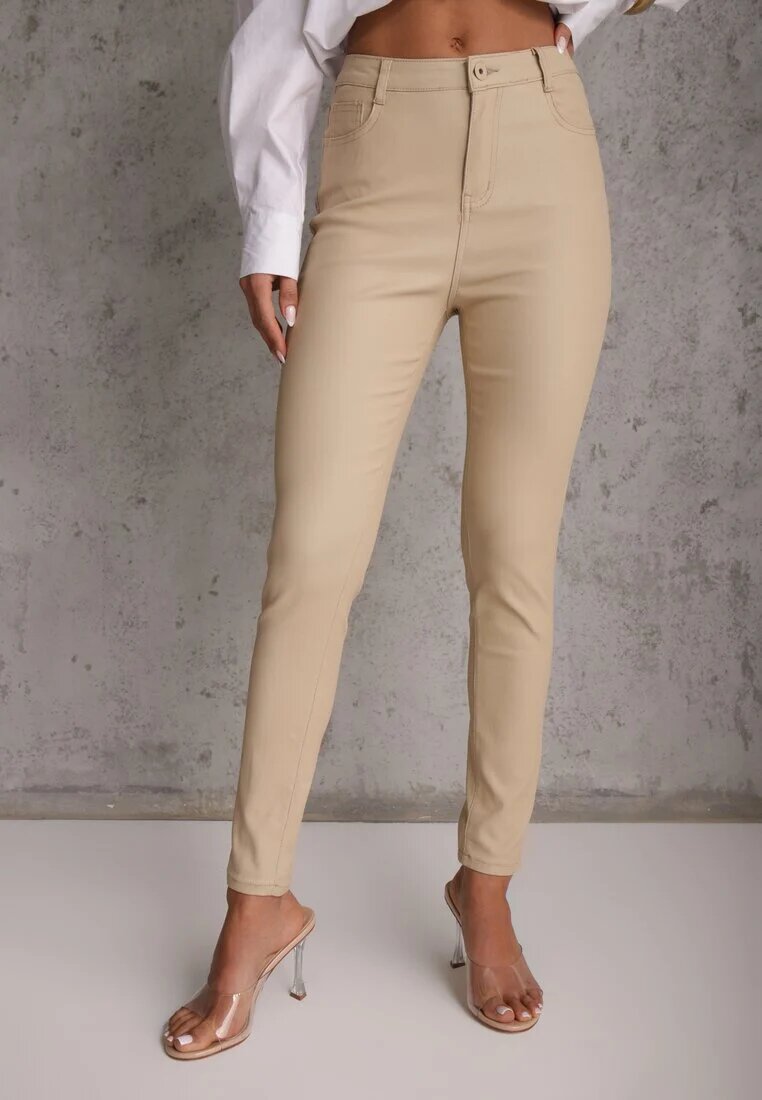 daysie Pantaloni Casual Skinny cu o croială modelatoare Bej Elovi