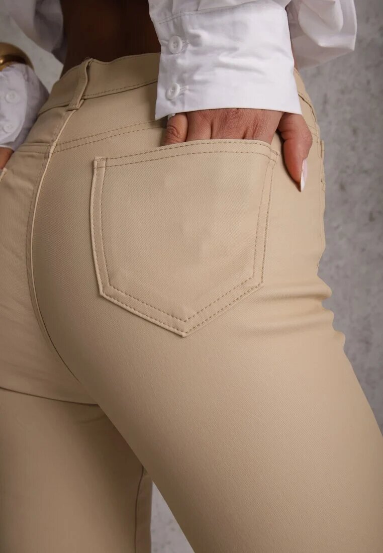 daysie Pantaloni Casual Skinny cu o croială modelatoare Bej Elovi