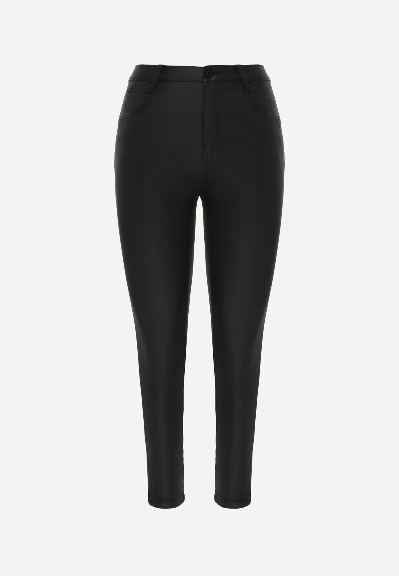 daysie Pantaloni cerati slim cu finisaj mat Nudrey Negri