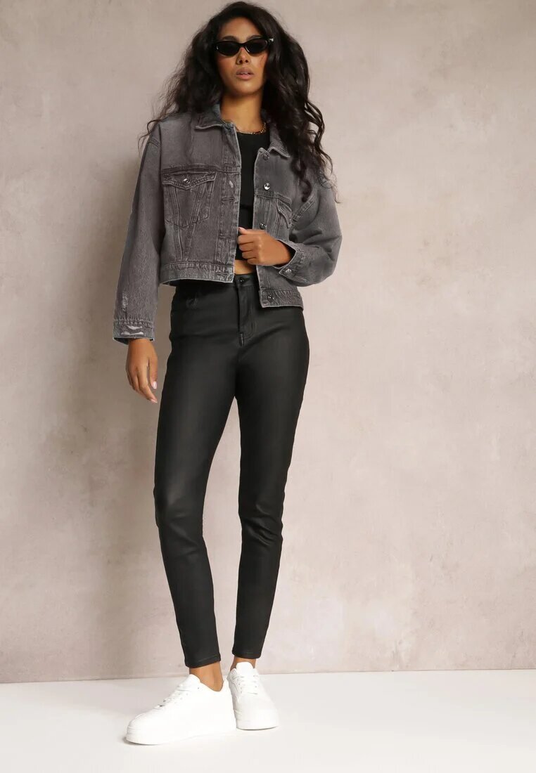 daysie Pantaloni Negri Casual Skinny cu o Croială Modelatoare Elovi