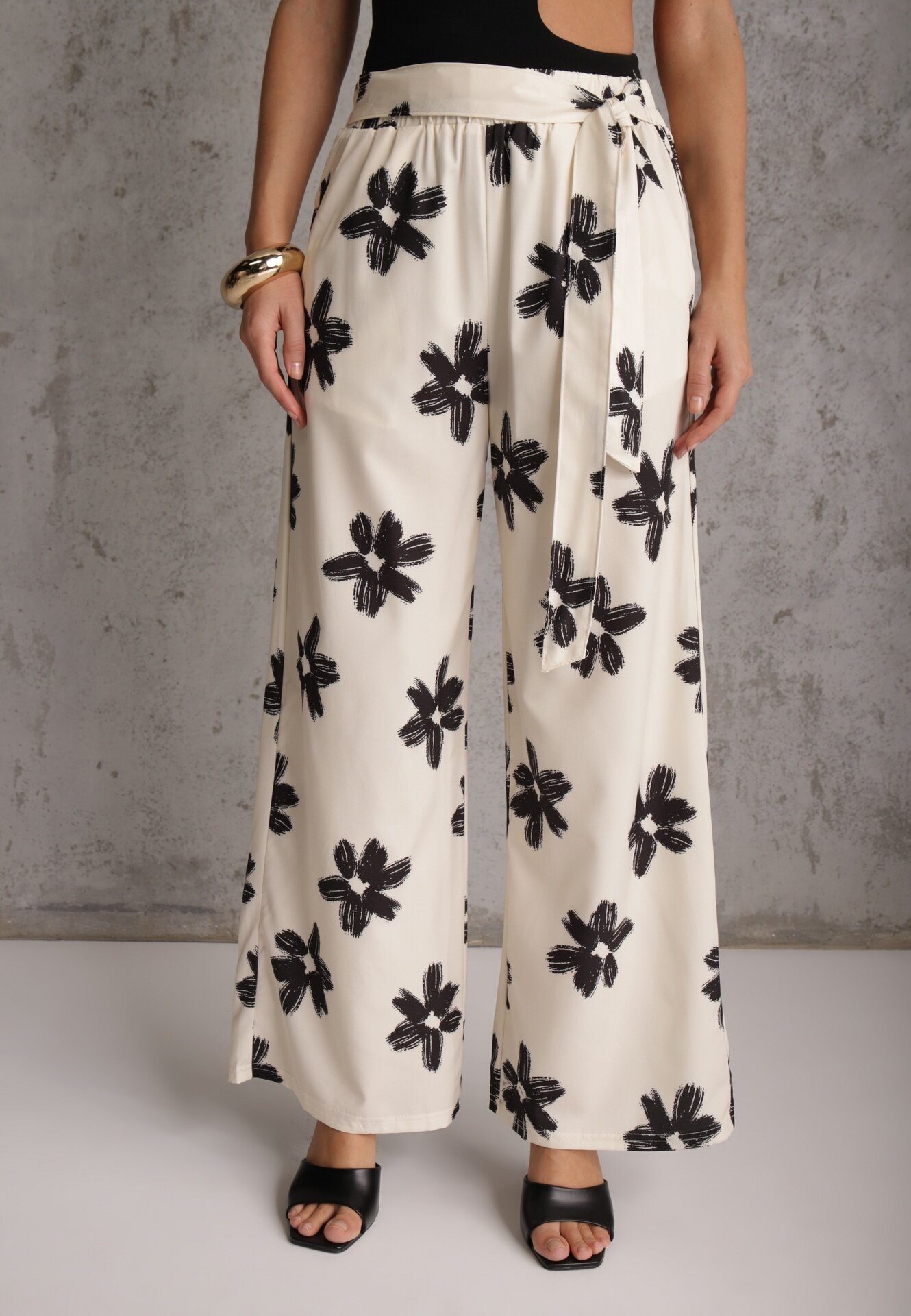 daysie Pantaloni Oramare Negru cu crem