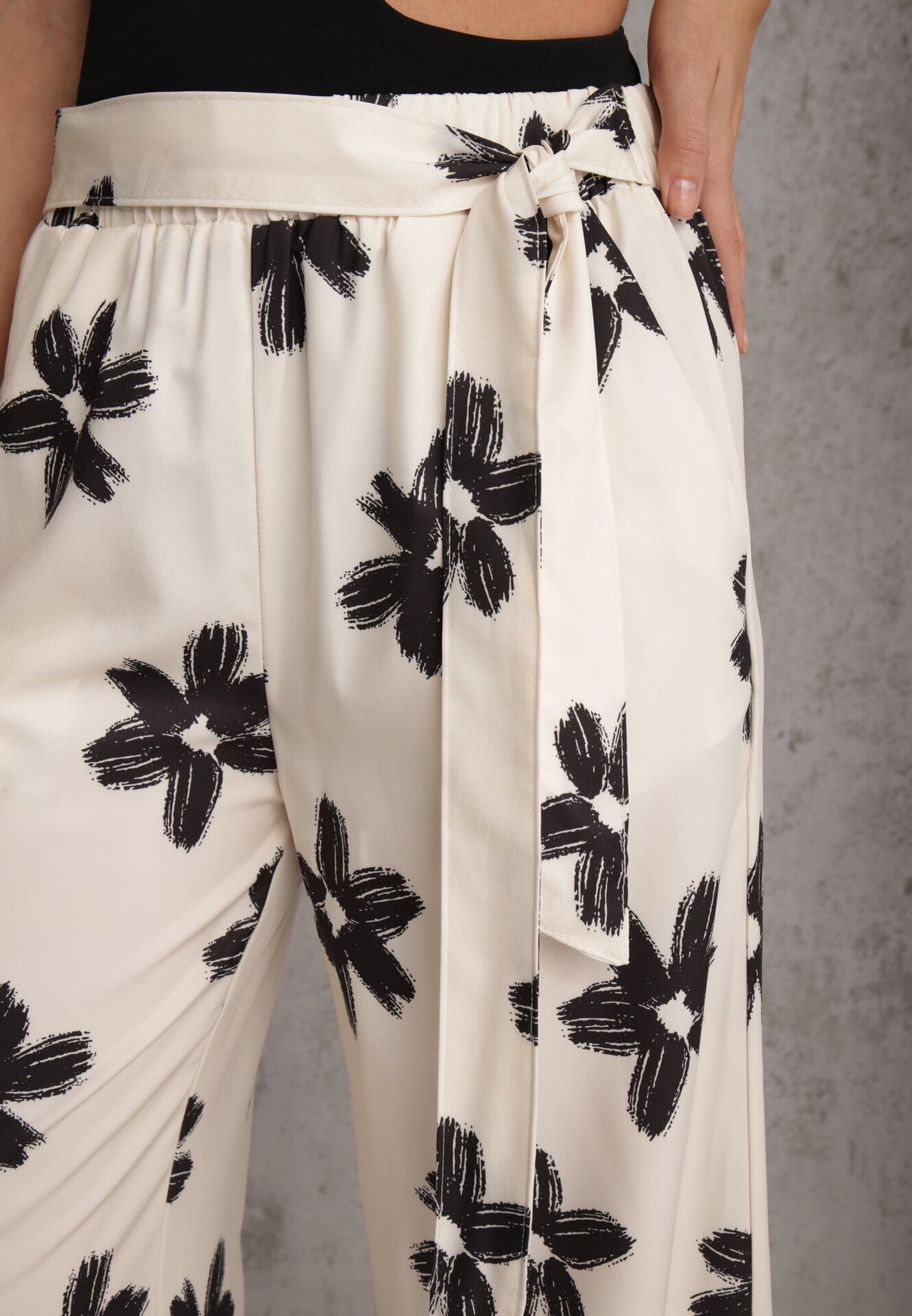 daysie Pantaloni Oramare Negru cu crem