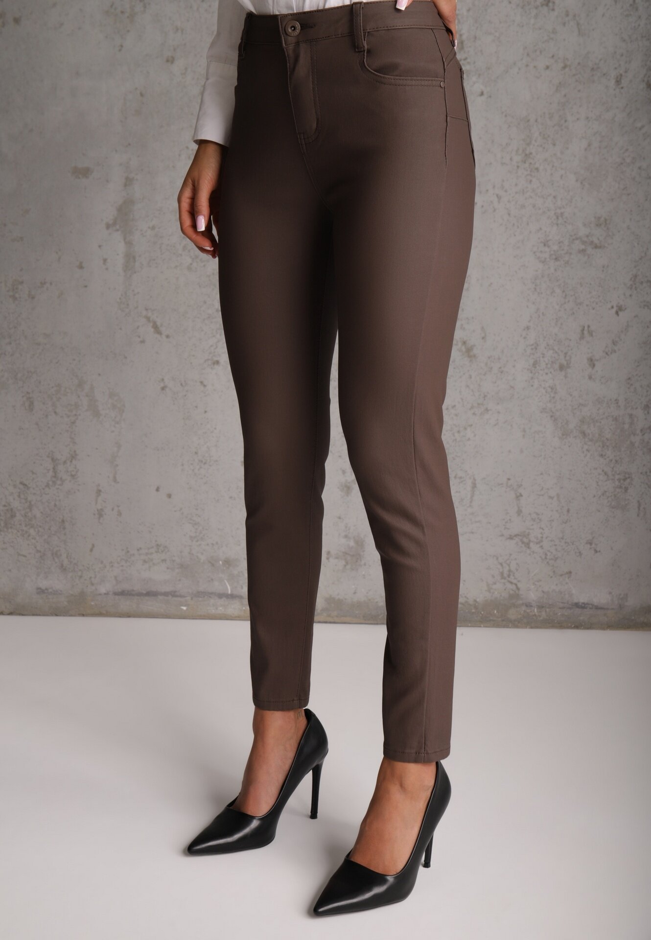 daysie Pantaloni Skinny Maro din Piele Ecologică Operwena