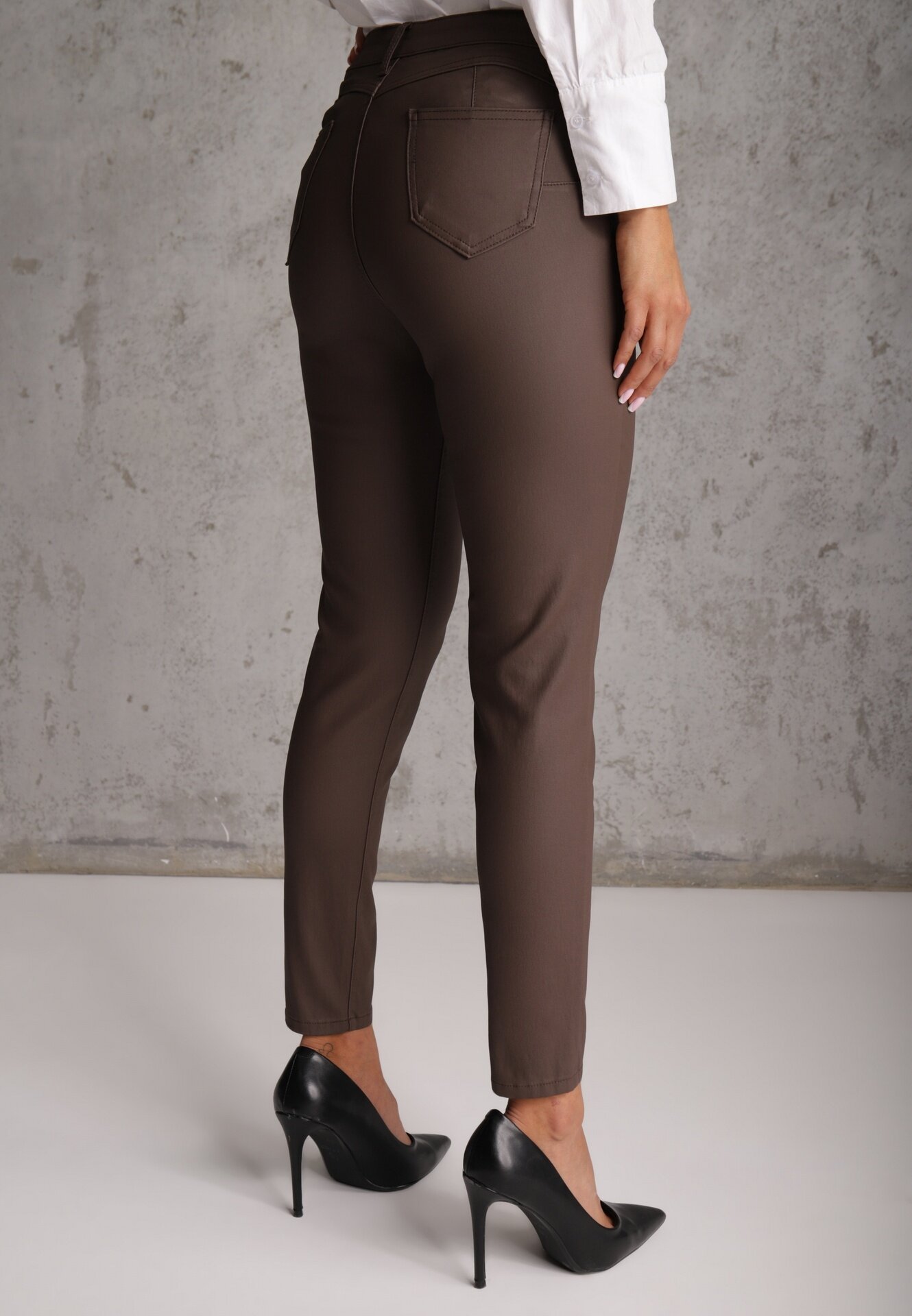 daysie Pantaloni Skinny Maro din Piele Ecologică Operwena