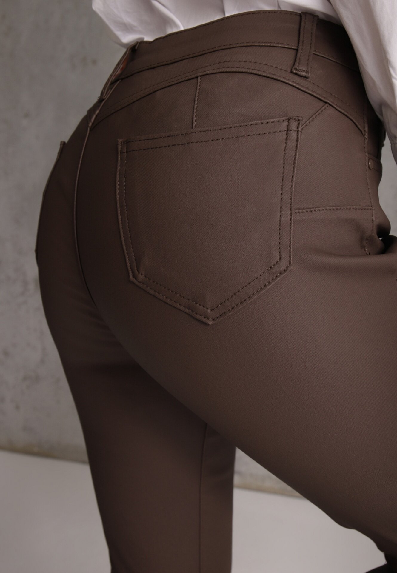 daysie Pantaloni Skinny Maro din Piele Ecologică Operwena