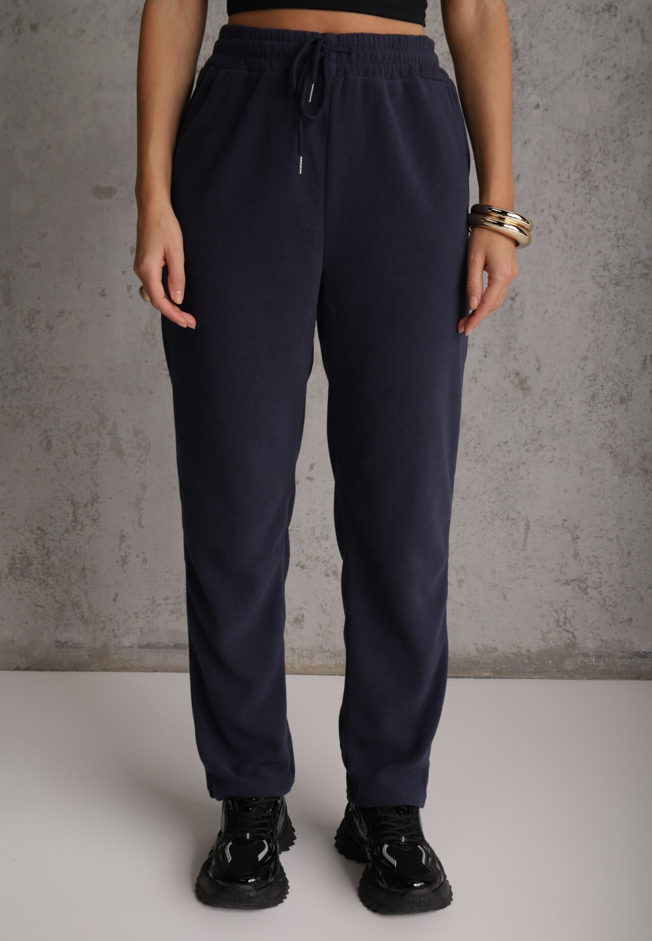 defox Pantaloni de trening bleumarin cu elastic în talie Imith