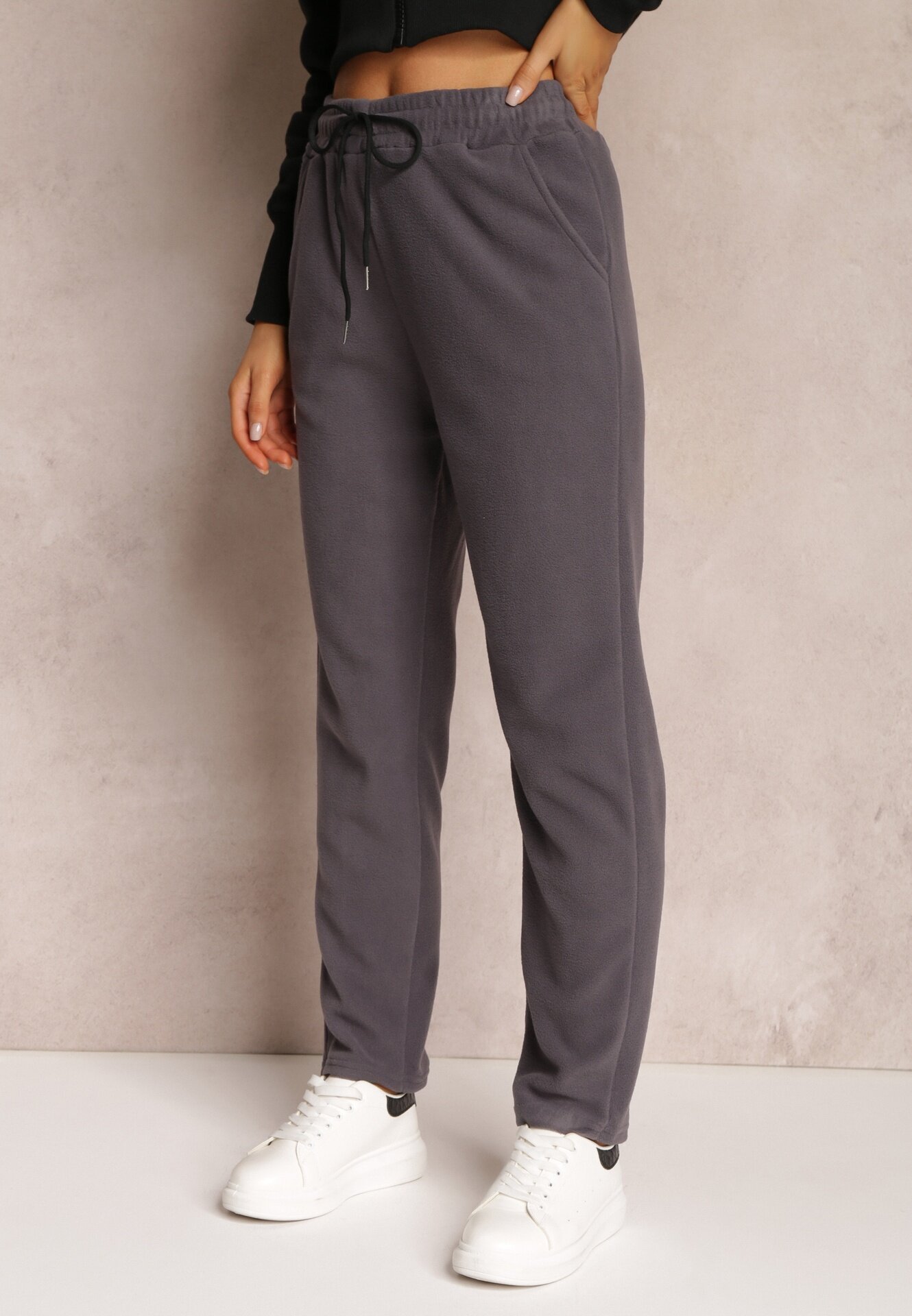 defox Pantaloni de trening Gri cu elastic în talie Imith