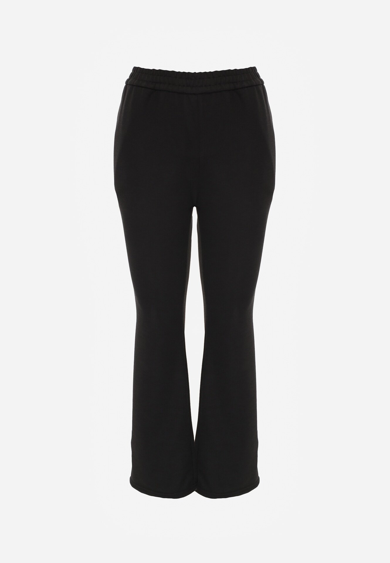 defox Pantaloni de trening Negri Flare cu elastic în talie Efranaria