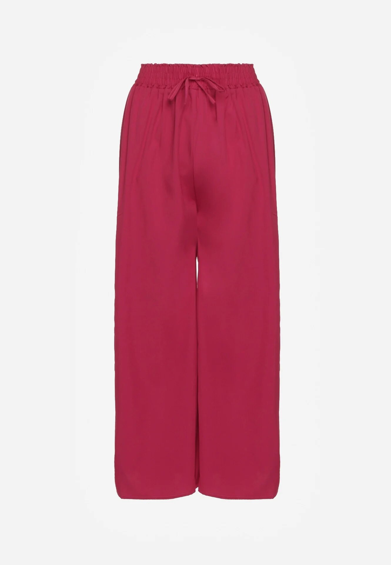 defox Pantaloni Mov închis Talie înaltă cu picioare largi din Viscoză Finisați cu elastic în talie Crisantas