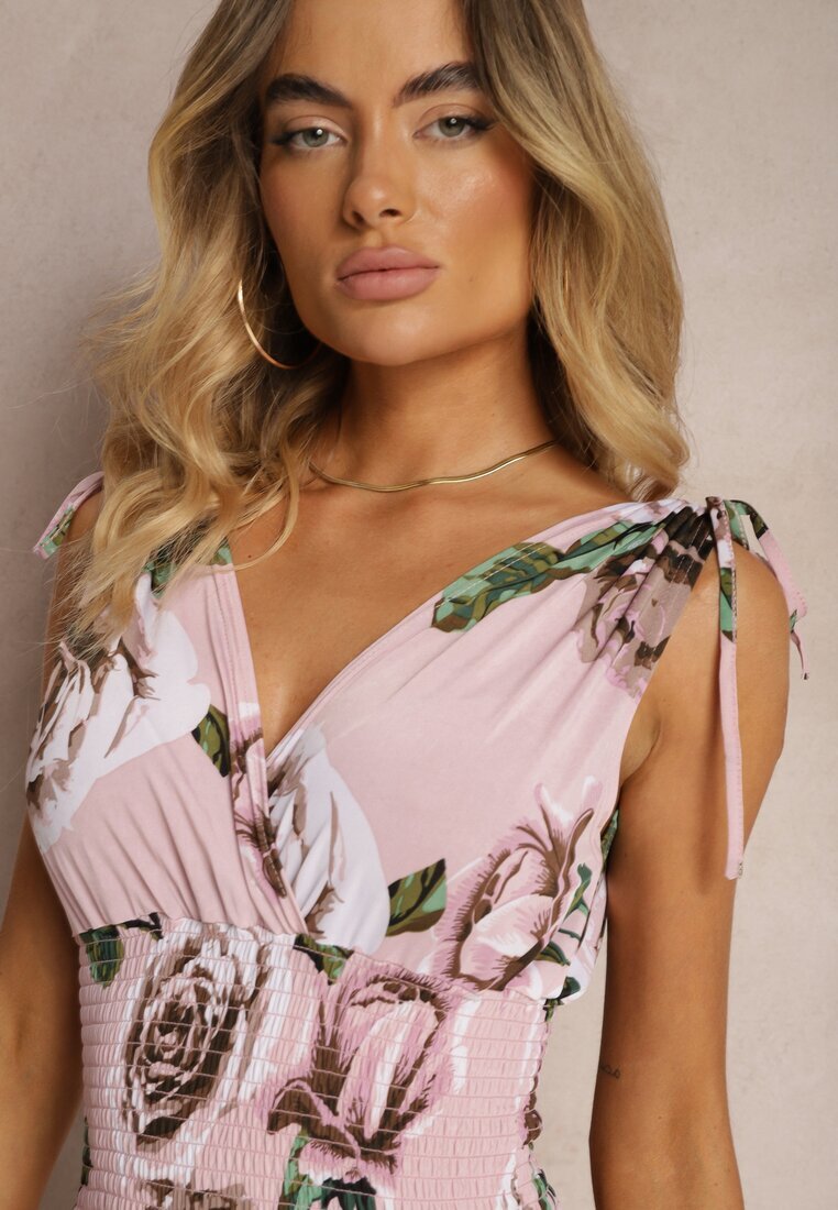 defox Salopetă Roz deschis Taliată Fără mâneci Floral Senivia