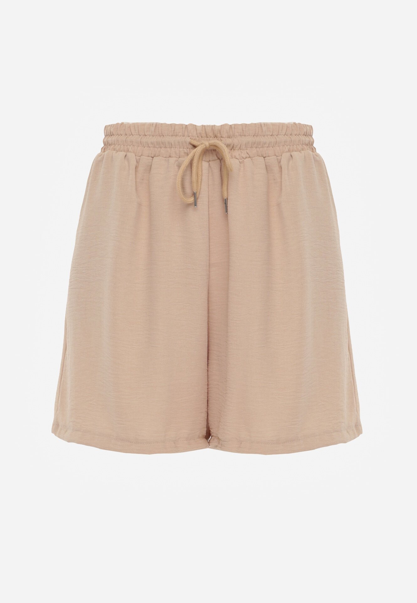 defox Scurt Casual High Waist pentru Vară bogate în viscoză Ismina Bej