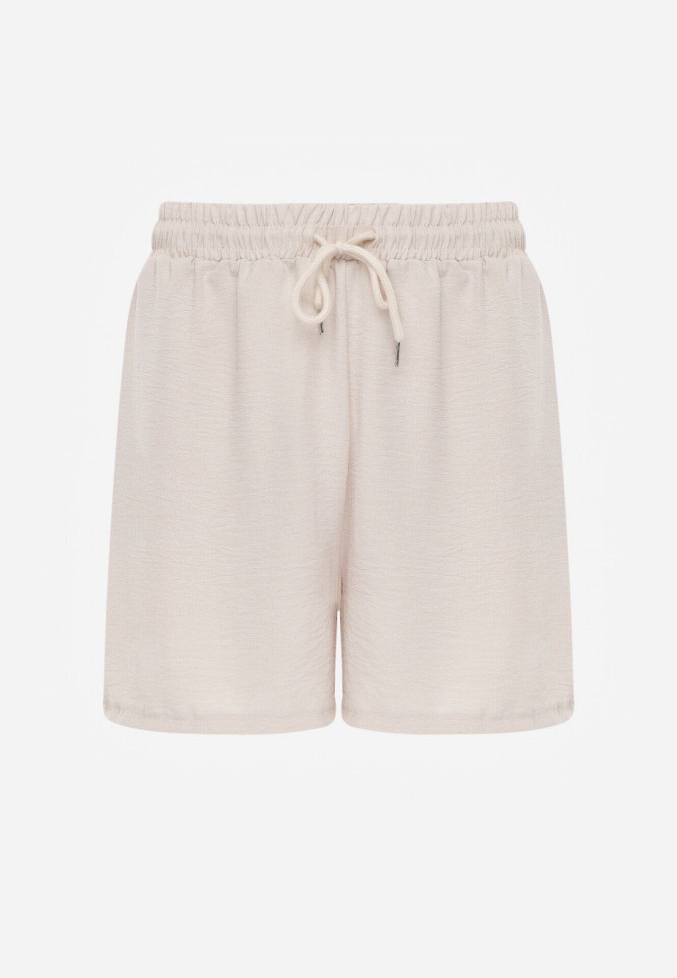 defox Scurt Casual High Waist pentru Vară bogate în viscoză Ismina Bej deschis