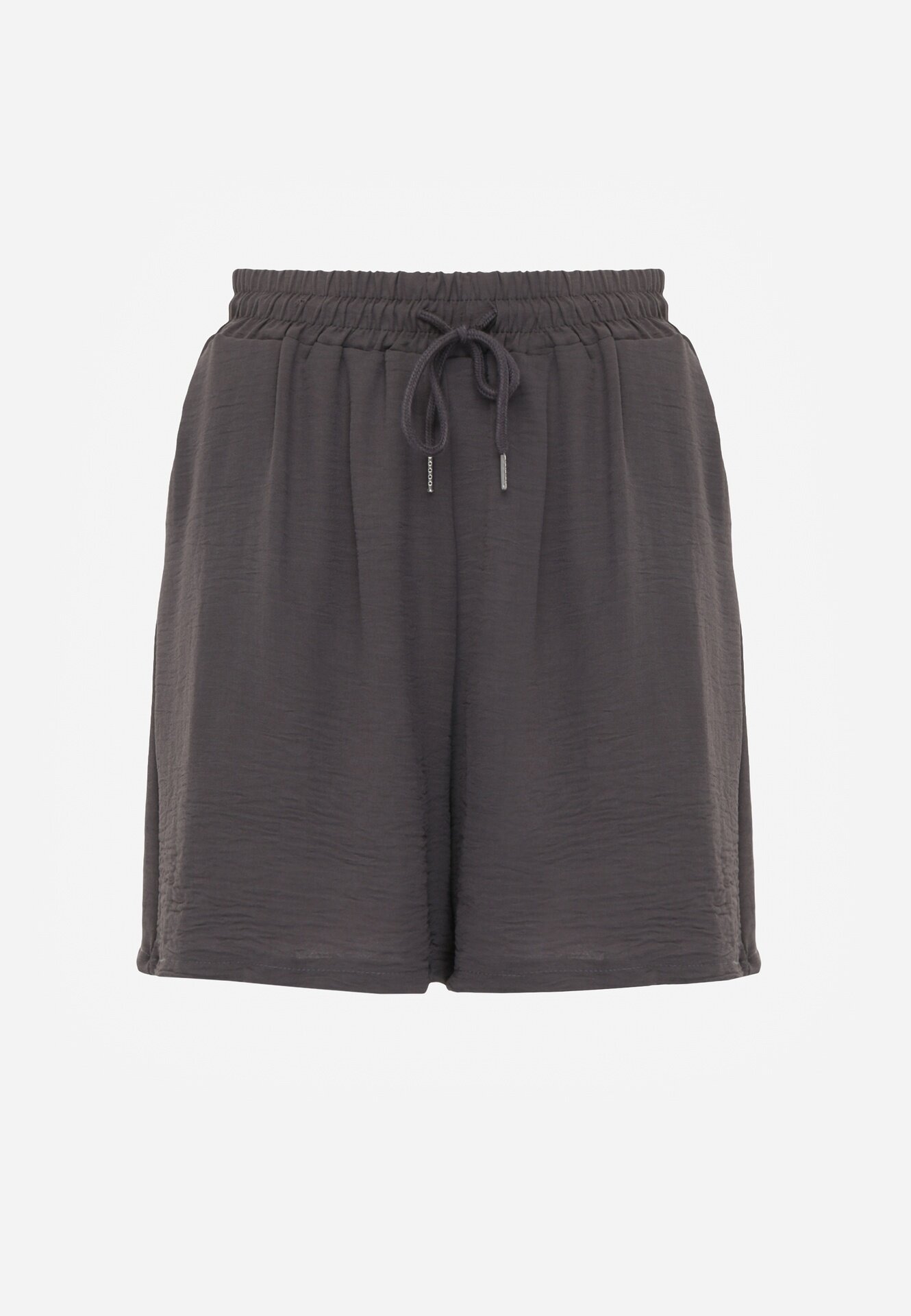 defox Scurt Casual High Waist pentru Vară bogate în viscoză Ismina Gri