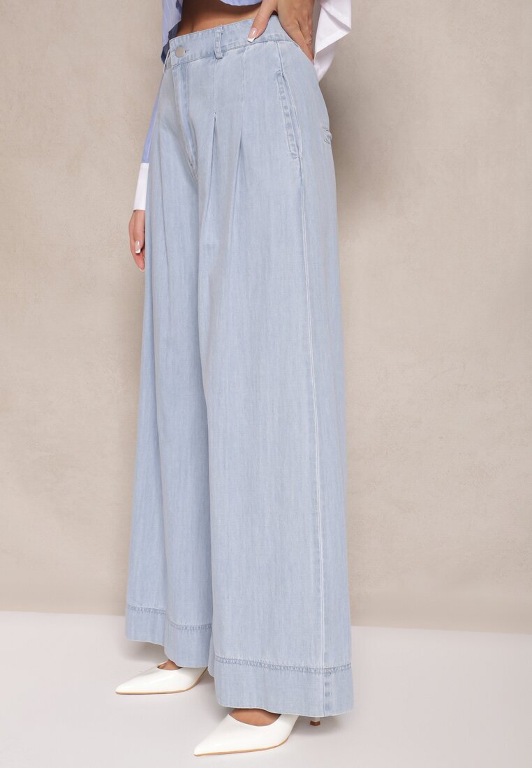 elsa.m by may Blugi Albastru deschis Larghi din Bumbac High Waist Cohna