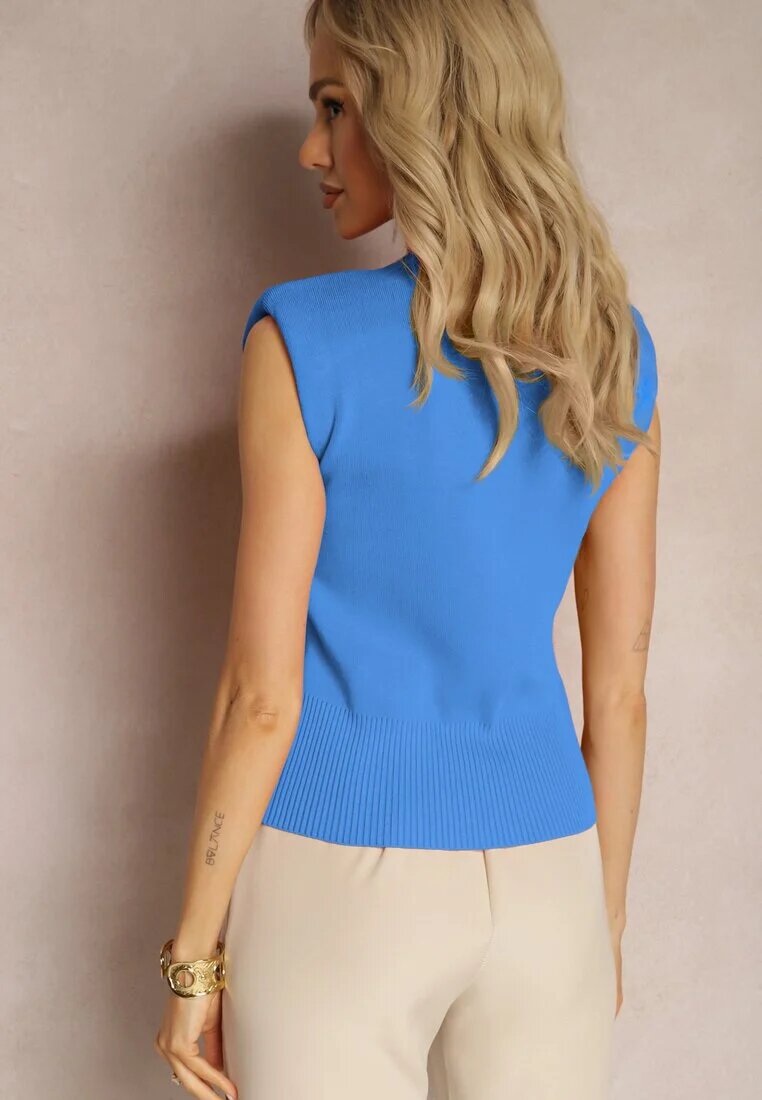 elsa.m by may Bluză Bleumarin Tricotată fără mâneci cu Lanț Kathandra