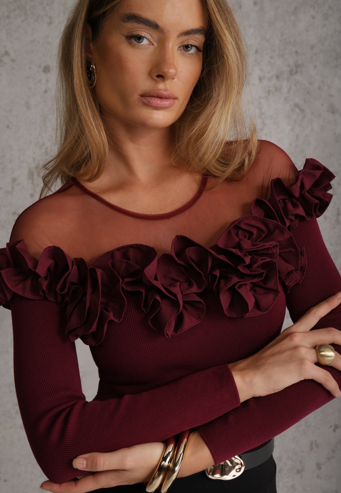 elsa.m by may Bluză Bordo