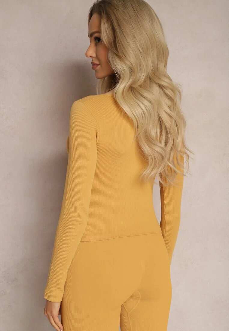 elsa.m by may Bluză mulată cropped galbenă cu dungi Elowenia