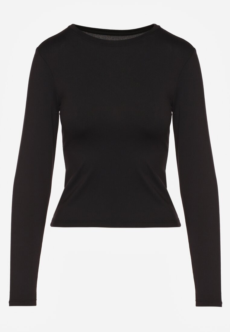 elsa.m by may Bluză Neagră Longsleeve din Bumbac Avelfia