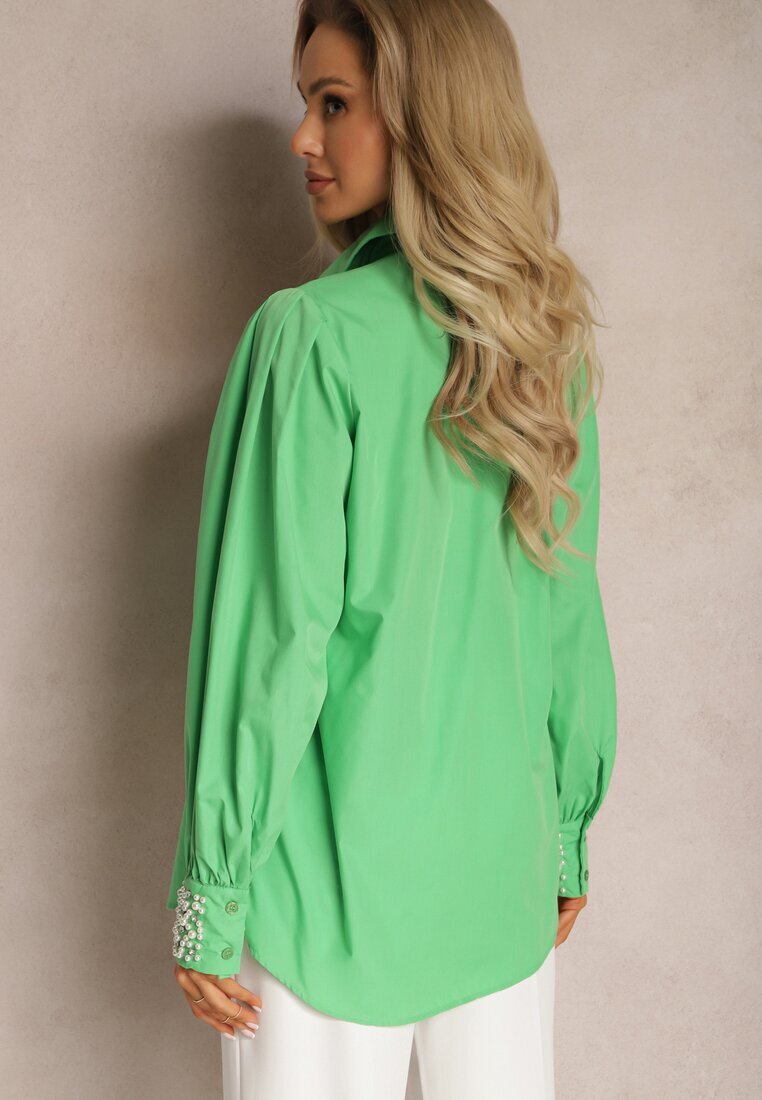 elsa.m by may Cămașă Verde cu Circonii și Perle de Bijuterie Quezia