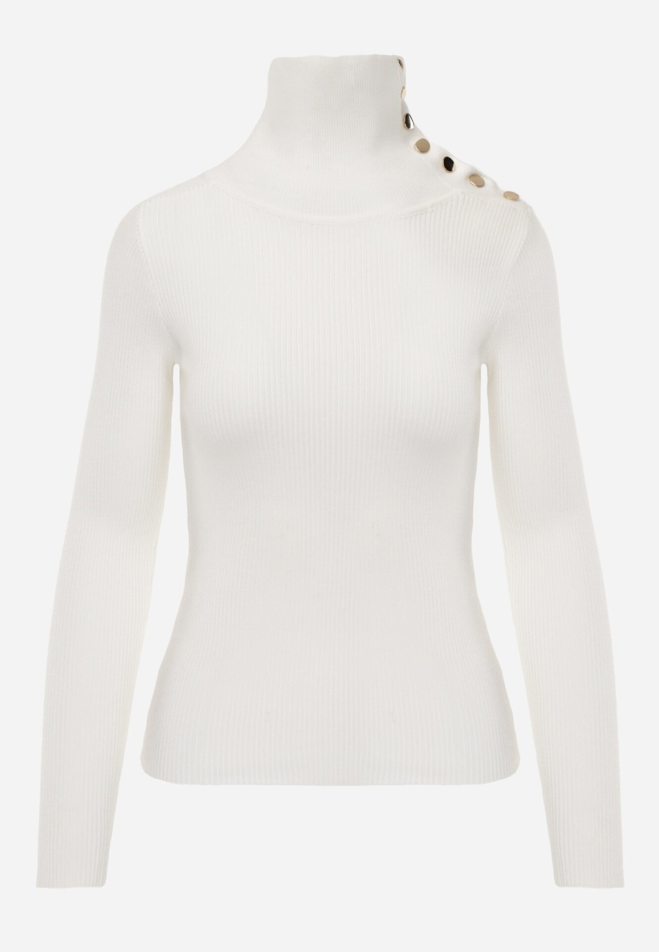 elsa.m by may Maletă Albă din Tricot Reiat cu Nituri Itagi