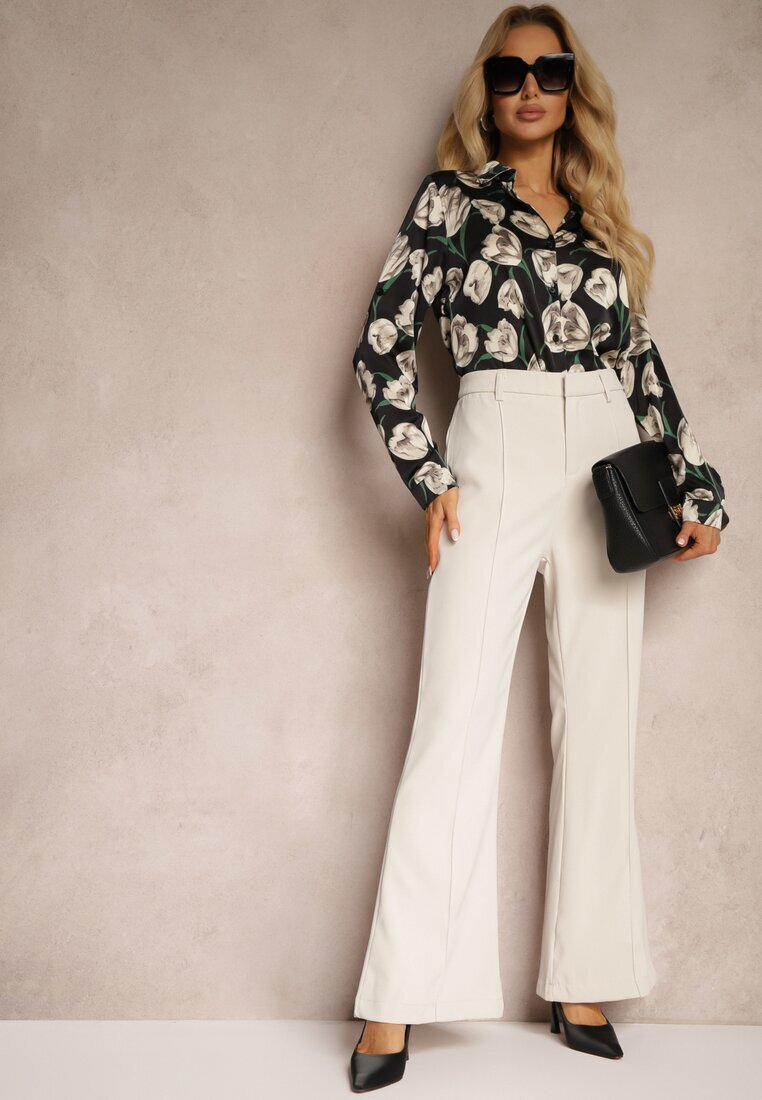 elsa.m by may Pantaloni Casual Bej tip Clopot High Waist Uinna