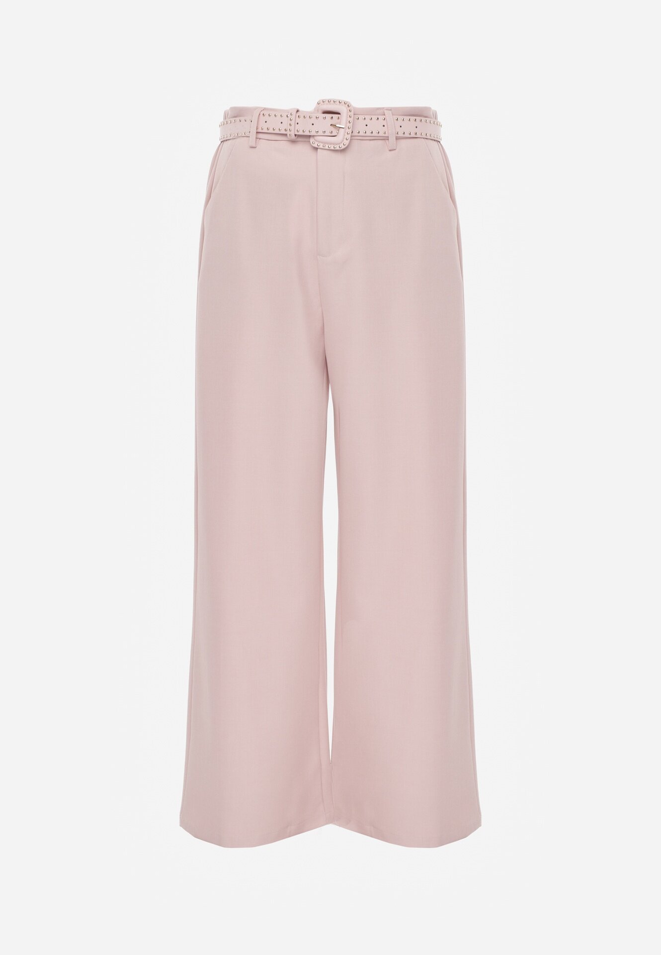 elsa.m by may Pantaloni eleganți cu croială largă și curea decorativă Airia Roz